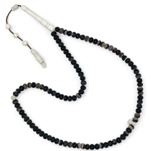 سبحة قرن ضأن طبيعي بتمليكه عظم جمل