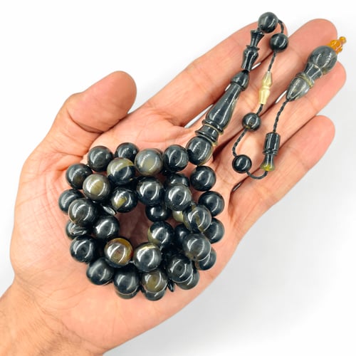 سبحة ظهر السلحفاة ترسا 11 ملي 45 خرزة