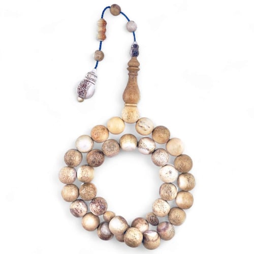 سبحة قرن غزال ( الأيل الاوربي) - 14 ملي 33 خرزة