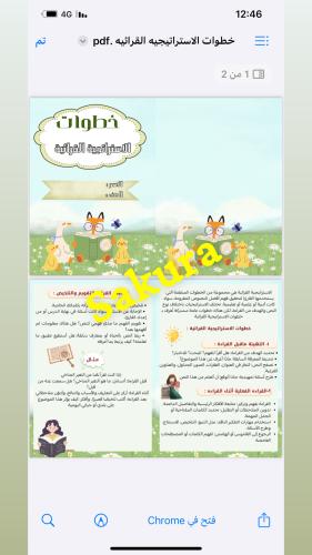 مطويه خطوات الاستراتيجيه القرائيه