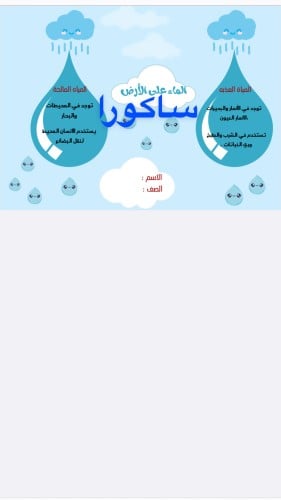 مطويه صف ثاني الماء على الارض