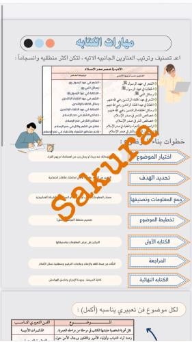 بحث كفايات لغوية ( مهارات الكتابه )الوحده الرابعه...