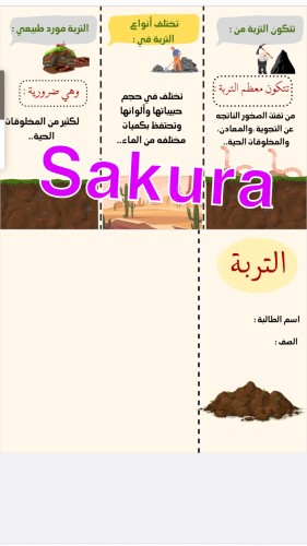 مطوية علوم ( التربه) صف ثالث