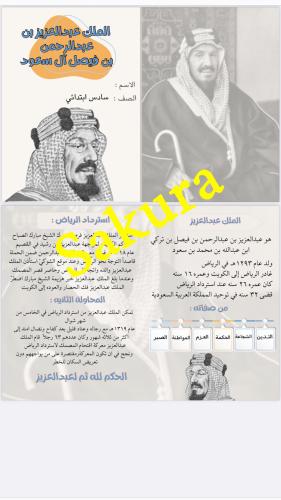 مطوية اجتماعيات (الملك عبدالعزيز ال سعود )الترم ال...