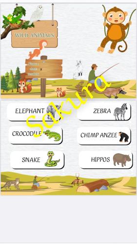 مطوية انجليزي (wild animals)صف ثاني ابتدائي الترم...