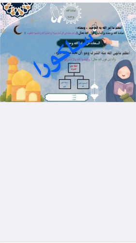 مطويه عبادة الله وحده صف ثاني
