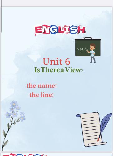 مشروع انجليزي ( الوحده السادسه ) اول متوسط الترم ا...