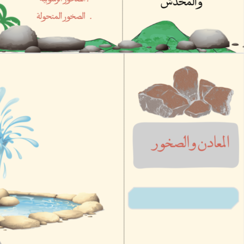 مطويه المعادن والصخور صف رابع علوم