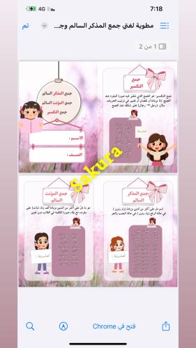 مطويه (جمع المذكر السالم وجمع المؤنث السالم وجمع ا...
