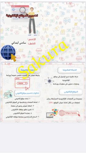 مطويه مهارات رقميه ( تصميم المواقع الالكترونية) صف...