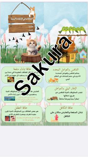 مطويه علوم (التغيرات في الانظمة البيئيه ) صف خامس...