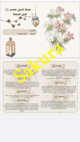 مطويه اجتماعيات (حياة النبي محمد صلى الله عليه وسل...