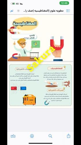 مطويه علوم (المغناطيسيه )صف رابع ابتدائي الترم الث...