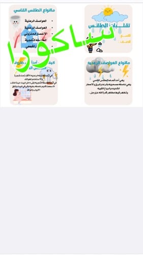 مطويه علوم تقلبات الطقس صف ثالث