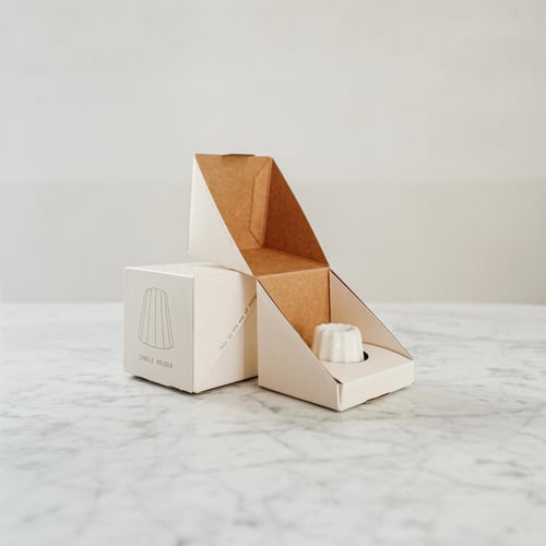 حامل شموع من البورسلان Matte white