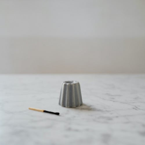 حامل شموع من البورسلان Grey