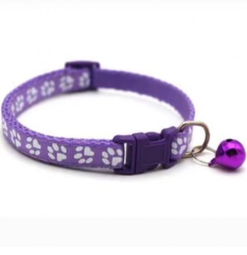 طوق للقطط بطبعات خطوات عدة الوان