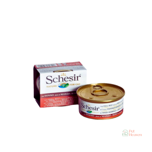 شيزر معلبات تونة ولحم بقري مع ارز في الماء المطهي...