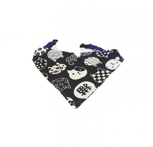 طوق للكلاب بطبعات بيضاء