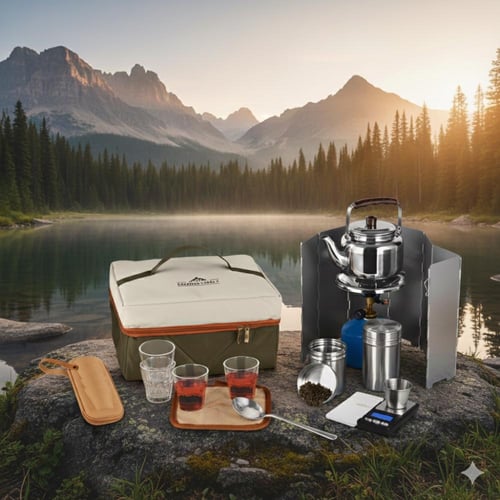 طقم عزبة الشاي للرحلات والبر من 43004-CAMPING FAMI...