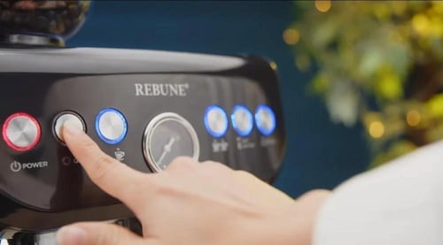 مكينة اسبريسو مع مطحنة قهوة 1450 واط من ريبون RE-6...