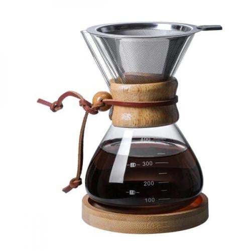 ريبون صانعة قهوة مقطرة كميكس, تصميم خشبي, 400 ملي,...