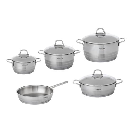 طقم قدور إستانلس ستيل 18/10 صناعه تركي 9 قطـــعة ب...