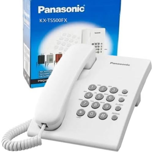 هاتف باناسونيك سلكي مدمج لون ابيض موديل KX-TS500