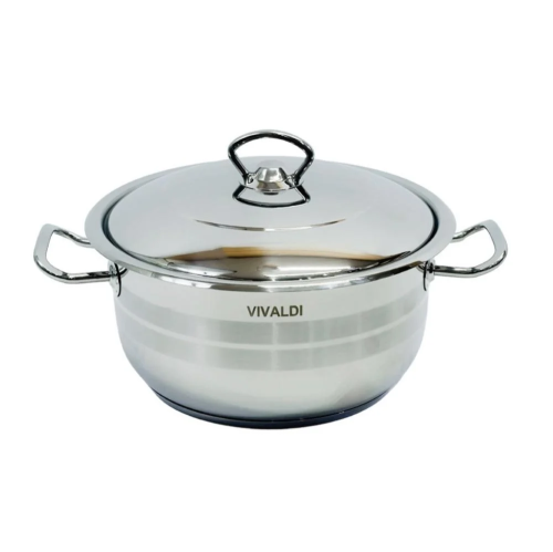 قدر استيل مقاس 20 سم 18/10 صناعة تركية G575