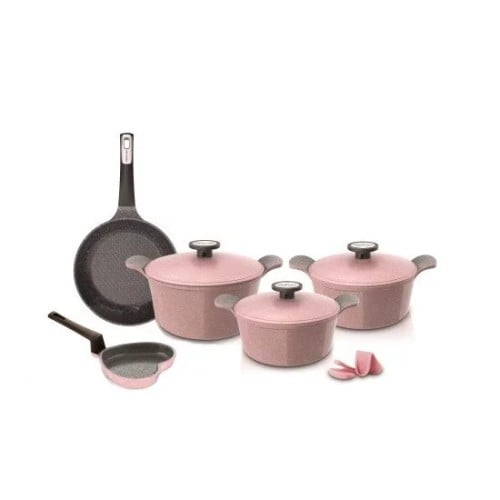 طقم قدور نيوفلام اكستيرما مكونة من 8 قطع وردي 1176...