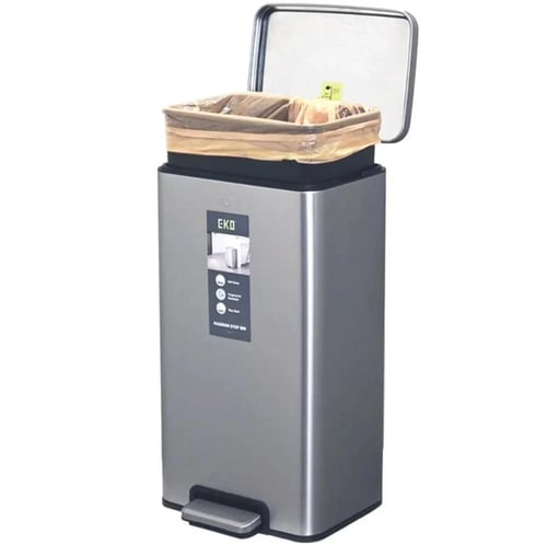 حاوية مهملات ايكو مودرن دعاس 12لتر استيل EK93613