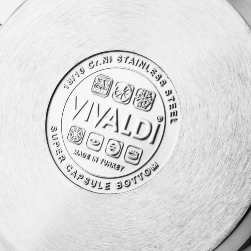 قدر استيل مقاس 24 سم 18/10 صناعة تركية G577