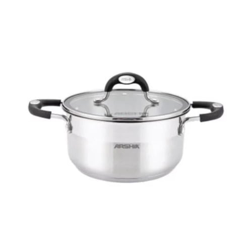 قدر أرشيا من الاستل ستيل مع غطاءين 18 سم 18/10 307...