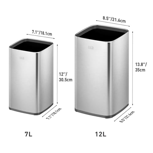 سلة مهملات ستيل 12 لتر EK90843‏