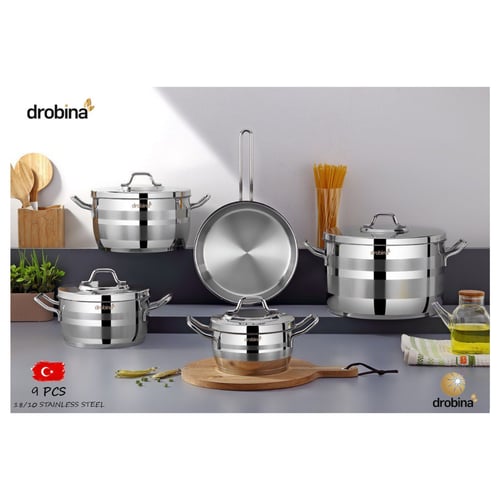 طقم قدور ستانلس ستيل 18/10 9 قطعة DR3111