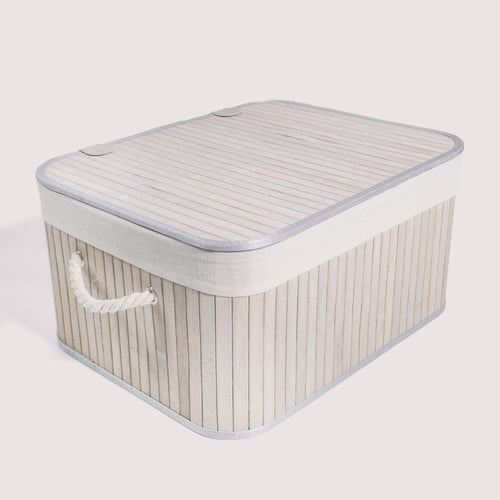 طقم سلات 3 بغطاء قطع كبير رمادي