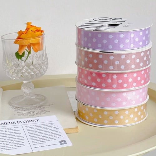 شرائط بوجهين وردي فاتح (16 متر)