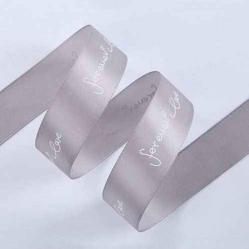 شرائط ساتان فاخرة رصاصي (40 متر)