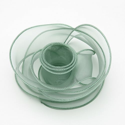 شرائط اورجنزا عريضة اخضر فاتح (10 متر)