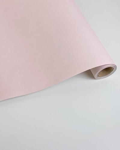 رول ورق تغليف مخملي وردي فاتح