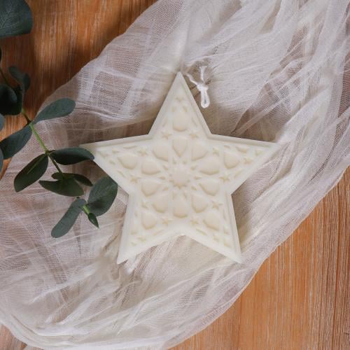 شمعة نجمة رمضان ابيض