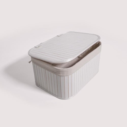 طقم سلات 3 بغطاء قطع كبير ابيض