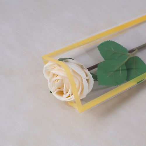 بلاستيك تغليف للورد المفرد اصفر (50حبة)