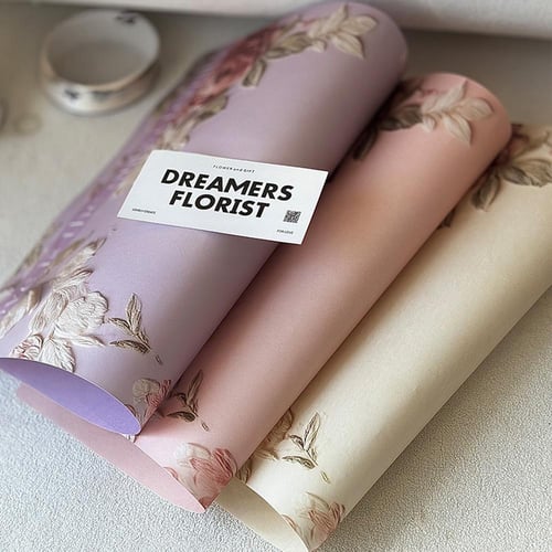 تغليف حب وردي (10 ورقات)