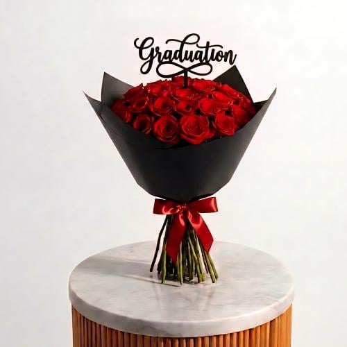 باقة تخرج حمراء Red Graduation Bouquet