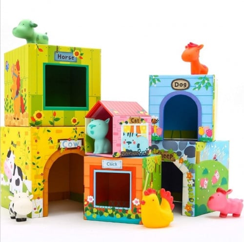 مكعبات التكديس - الحيونات السعيدة