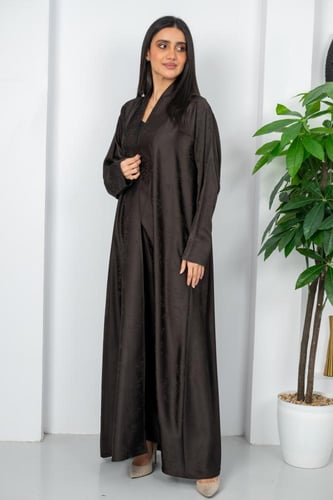 عبايه ساتان حرير ربع كلوش