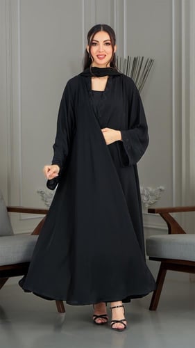 عبايه كريب مطرز