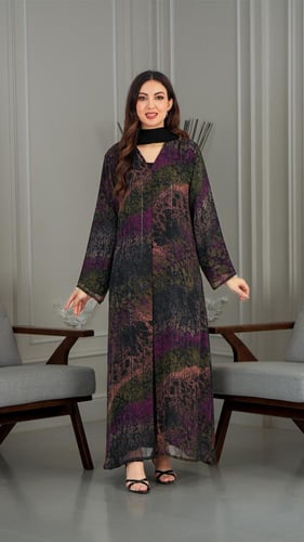 عبايه شيفون مبطن