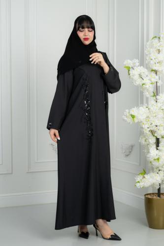 عباية تغته تطريز اسود
